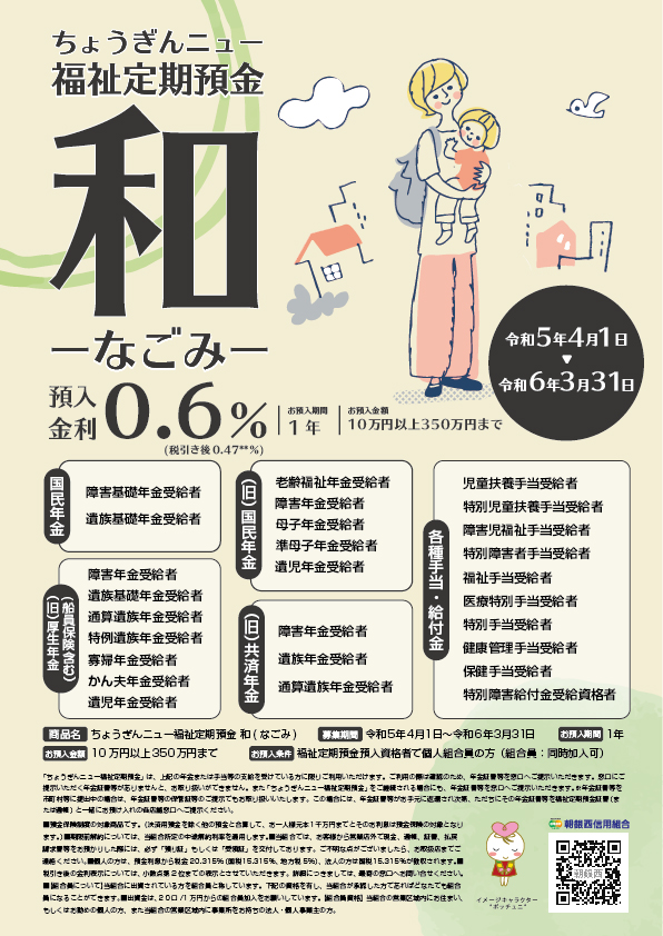 ちょうぎんニュー福祉<br>定期預金 和 - なごみ -